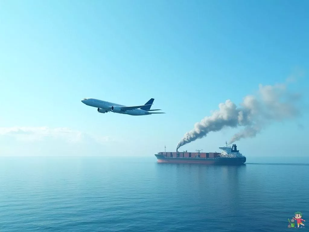 Lequel pollue le plus : avion ou bateau ?